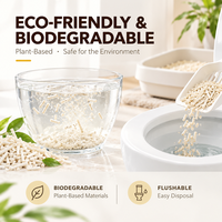 Litière pour chat en tofu naturel OEM ODM, fibres de pois, agglomération rapide, faible poussière, hautement absorbante, jetable aux toilettes, vente en gros en vrac