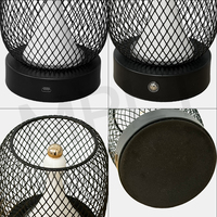 Lampe de table LED sans fil rechargeable 1800 mAh en fer forgé avec variateur tactile, réglable en hauteur, portable, moderne, pour restaurant