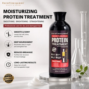 Crème capillaire à la kératine anti-frisottis de qualité professionnelle, formule 2-en-1 réparatrice et lissante pour cheveux abîmés - Product Image 1