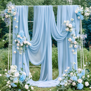 Rideaux <span class=keywords><strong>d</strong></span>'église de haute qualité, <span class=keywords><strong>d</strong></span>écoration de toile de fond pour mariage, événement, fête, arche, drapé en tissu mousseline transparent - Product Image 6