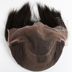 VMAE cuticola brasiliana allineata a doppio disegno di pizzo vergine grezzo anteriore capelli umani parrucche capelli - Product Image 5