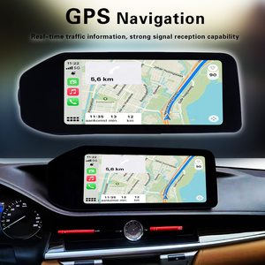 เครื่องเล่นดีวีดีในรถยนต์ วิทยุติดรถยนต์ หน้าจอ 12.3 นิ้ว Qualcomm Snapdragon Android 14 รองรับ Carplay ระบบนำทางมัลติมีเดีย สำหรับ Lexus <span class=keywords><strong>ES</strong></span> ปี 2013-2017 - Product Image 3