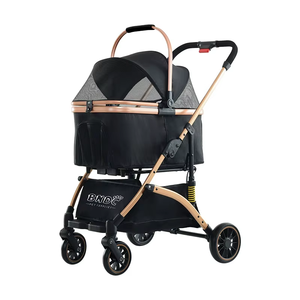 Kangdarpet Adjustable Large Small Pet <b>Cart</b> Light-<b>Folding</b> General Pet <b>Cart</b> with Three Cat Dog Capacity Can Be Dismantled Washed - Product Image 1