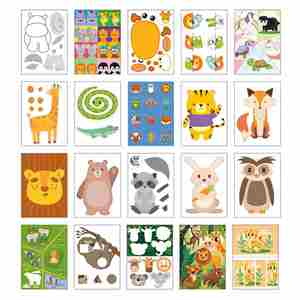 Kit de Tijeras para Manualidades Escolares y Preescolares, 20 Piezas, Temática de Animales y Princesas, para Cortar Papel - Product Image 3