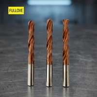 Forets hélicoïdaux en carbure monobloc à refroidissement interne 3D/5D pour l'acier inoxydable et le traitement CNC, à rotation gauche