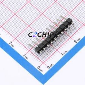 A254AD-WD10P-PC030 Pin Header Bent Lead Through Hole,P=2.54mm Connector 1x10P Square Hole Single Row 10P - Product Image 2