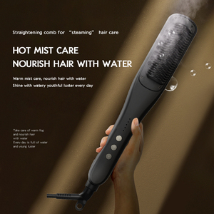 Cepillo Eléctrico Profesional de Cerámica Nano para Alisar el Cabello con Vapor, 5 Ajustes de Temperatura, Características de Seguridad, Uso Doméstico y Hotelero - Product Image 4