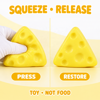 Bloc de fromage réaliste HD, jouet anti-stress non comestible en TPR durable, jouet farfelue pour amis de 14 ans et plus, stock disponible