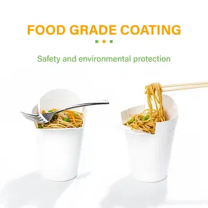 ZJPACK Food grade food safe biodegradabile imballaggio alimentare scatola di pasta di carta stampa scatola da asporto di noodle