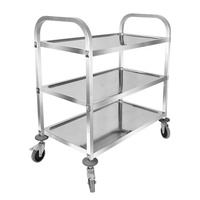 2/3/4 niveaux étagère Restaurant en acier inoxydable livraison Mobile salle à manger équipement de cuisine commerciale chariot détachable