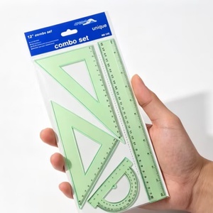 Juego de 4 Reglas al por Mayor para Estudiantes, Reglas Coloridas Económicas en Oferta, Juego de Reglas Transparentes de Plástico - Product Image 4