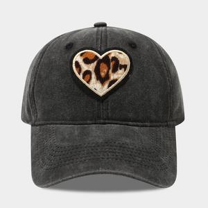Nueva Gorra de Béisbol Retro de Moda para Mujer, con Estampado de Letras de Amor y Leopardo, Gorra Deportiva Negra - Product Image 5