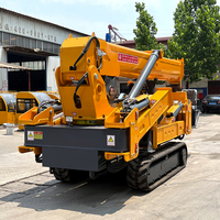 Prix d'usine Grue araignée sur chenilles 8 tonnes, support OEM, mini-grue araignée compacte pour le levage de matériaux dans les espaces étroits
