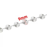 Cadena Espiral de Acero Inoxidable 316L con Baño de Oro PVD de 18K, Cadena de Eslabones de Alta Calidad para Fabricación de Joyería DIY