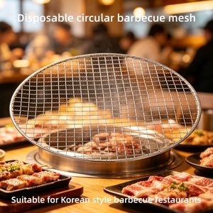 Lot de 5 grilles de refroidissement multi-tailles en acier inoxydable à coins arrondis en fil tressé pour barbecue, four à <span class=keywords><strong>charbon</strong></span>, cuisson de gâteaux et pâtisseries - Product Image 4