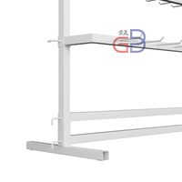 Présentoir de vêtements et chaussettes à hauteur réglable de style blanc pour vitrine dans les magasins de vêtements de boutique centres commerciaux