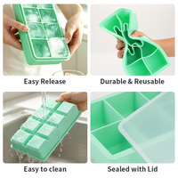 Grand moule à glaçons à dissolution lente en silicone sans BPA, plateau à glaçons personnalisable avec logo pour whisky, bourbon et usage en bar