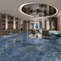 Carreaux de sol en porcelaine brillante 750x1500mm, haute résistance à l'usure, antidérapants, antibactériens, aspect travertin pour salon