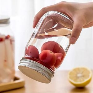 Custom Clear 8 <strong>oz</strong> 16 <strong>oz</strong> <strong>32</strong> <strong>oz</strong> Empty Wide Mouth Glass <strong>Mason</strong> <strong>Jar</strong> with Lids for Kitchen Food Storage Canning Classic Design - Product Image 4