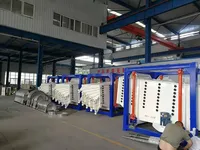 Tamis à tamis vibrant carré industriel pour le criblage de gravier de sable de silice Noyau de moteur de séparateur de vibrateur