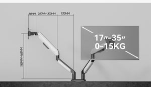 Nouveau <span class=keywords><strong>support</strong></span> pliable à <span class=keywords><strong>double</strong></span> <span class=keywords><strong>moniteur</strong></span> en aluminium 15KGS <span class=keywords><strong>support</strong></span> de pince 360 <span class=keywords><strong>support</strong></span> de <span class=keywords><strong>moniteur</strong></span> de <span class=keywords><strong>bureau</strong></span> noir rotatif pour écran - Product Image 2