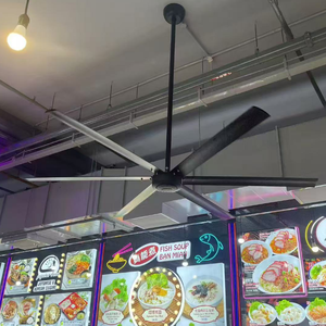 Ventilateur de ventilation HVLS commercial de 10 pieds avec moteur PMSM, configuré comme refroidisseur d'air ou souffleur d'air pour la climatisation des restaurants - Product Image 2