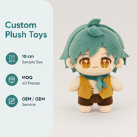 Vente en gros de poupées mascottes en peluche personnalisées, personnages de jeux personnalisés avec logo, étiquette et emballage