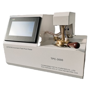 TPC-3000 ASTM D93ผลิตภัณฑ์ปิโตรเลียมปฏิบัติหน้าจอ LCD ทดสอบจุดปิดถ้วยแฟลช