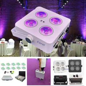 Nuovo Design: Luci 4X18w in Flight Case, Illuminazione a Parete per DJ, Festa, LED a Batteria per Spettacoli sul Palco - Product Image 1