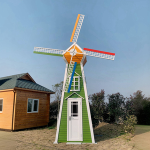 Moulin à vent hollandais pour l'amusement extérieur utilisé dans les fermes scéniques et les parcs à thème amusants Accessoires de paysage en bois pour la décoration de repère - Product Image 2