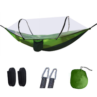 Hamac de camping, hamac portable simple et double avec moustiquaire, tente-hamac pour 2 personnes, idéal pour la randonnée en plein air, la survie et les voyages