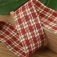 Vente en gros de ruban à carreaux classique pour la fabrication de nœuds, pinces à cheveux jacquard faites à la main pour filles et femmes, pour la décoration de Noël et du Nouvel An