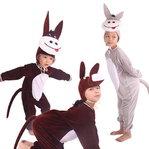 Biểu diễn sân khấu động vật dễ thương con lừa nhỏ cosplay Jumpsuit trang phục động vật ăn mặc Halloween trang phục pleuche - Product Image 5