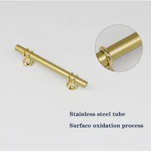 Stainless Steel Handle Long Round Rod Modern Simple Style Furniture Door Handles Drawer Cabinet Handles Furniture Handles