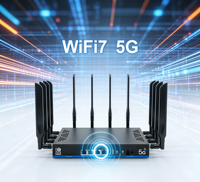 Routeur d'entreprise 5G double/triple bande haute vitesse WiFi 7 MTK7988AV Quad-Core SDX75, compatible avec emplacement pour carte SIM 5G, fabrication ODM/OEM
