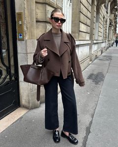 Cappotto Invernale da <span class=keywords><strong>Donna</strong></span> Personalizzabile, Marrone, Doppiopetto, Lunghezza Media, in Poliestere, Stile Formale - Product Image 6