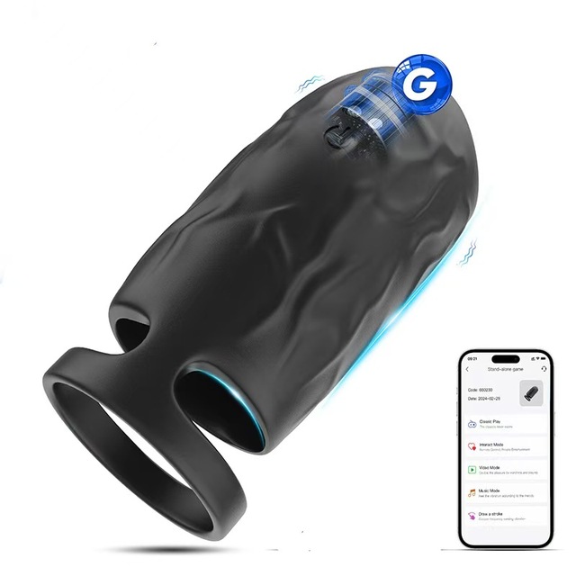APP Control Single Ring Lock Essence Massager Trainer With Increased Vibration Glans Vibrator