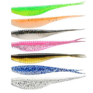 Esca Artificiale Morbida <span class=keywords><strong>in</strong></span> <span class=keywords><strong>Silicone</strong></span> a Coda Divisa a Forcella, 6cm 1.3g, 7cm 1.8g, 10 pz/sacchetto, per la Pesca - Product Image 6