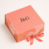 Boîte rigide magnétique pliable de luxe personnalisée pour cadeaux de Ramadan, bijoux de mariage, avec ruban, revêtement UV et impression en relief