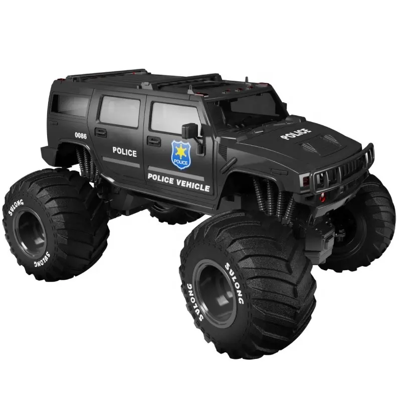 SL-6041 2.4g 4wd Full Scale 8km/h Remote Control Electrics Monster Police Car Rc Rock Crawler 1/10 4x4 Off Road Rc Car