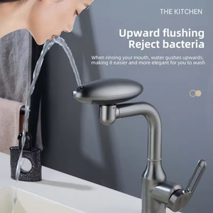 Смеситель для ванной FSH OEM Modern Waterfall с выдвижным изливом, 4 режима, латунный, для горячей и холодной воды, с цифровым дисплеем - Product Image 4