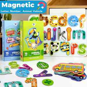 Cadeau éducatif idéal, jouets pour réfrigérateur, lettres magnétiques, chiffres, aimants, puzzle pour enfants, tout-petits, enfants d'âge préscolaire - Product Image 5