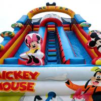 Toboggan gonflable géant sur le thème de Mickey Mouse, en PVC, respectueux de l'environnement, pour enfants, de qualité commerciale, pour jeux en plein air