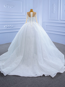 New Fashion Pearl Gorgeous Lace Temperament Beautiful Bride Wedding Dress - Product Image 5