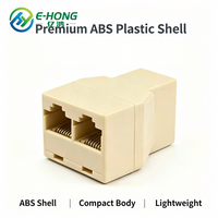 Splitter Jaringan RJ45 1 Input ke 2 Output, Adaptor Kabel Ethernet LAN 8P8C Splitter Jaringan