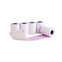 Papier autocopiant NCR 3 plis de qualité 2, rouleau de 2 1/4 po x 90 pi (3 po x 67 po) blanc, jaune, rose pour reçus, factures et caisses enregistreuses