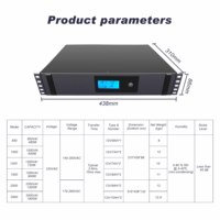 UPS Interactivo en Línea de 3000VA con Pantalla LCD, Fuente de Alimentación UPS de Plomo-Ácido Monofásica para PC, POS y Gabinetes de Servidores