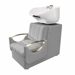 Sillón de Lavado de Cabello Resistente para Salón de Belleza con Base Estable, Tipo Sentado - Product Image 1
