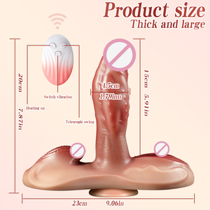 Amazon Bestseller Teleskop-/Heizbarer Flüssigsilikon Realistischer <span class=keywords><strong>Dildo</strong></span> Stoßender Vibrierender <span class=keywords><strong>Dildo</strong></span> Riesiger <span class=keywords><strong>Penis</strong></span> Großer <span class=keywords><strong>Dildo</strong></span> Masturbatoren - Product Image 3