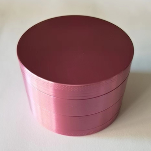 New <strong>pink</strong> White 4 Parts 40 mm 50 mm 63 mm Zinc Alloy Metal Spice Herb <strong>Grinder</strong> - Product Image 2